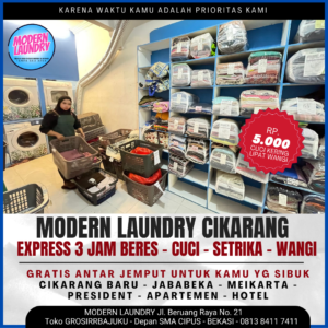 Modern Laundry Express: Laundry Terdekat di Cikarang Baru, Jababeka & Meikarta